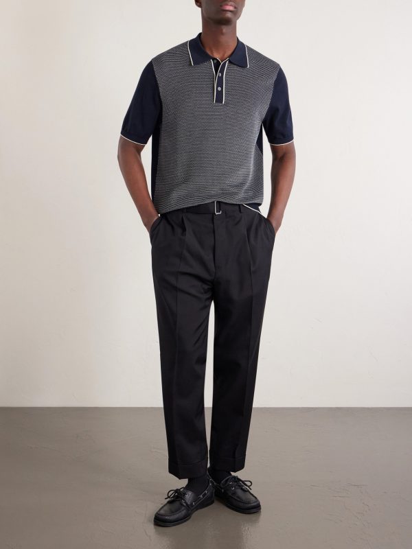 Jacquard-Knit Cotton Polo Shirt - OU Jacquard-Knit Cotton Polo Shirt - OU