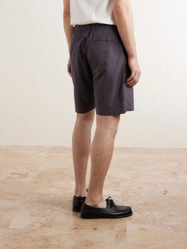 Joggy Straight-Leg Cotton Drawstring Shorts - BK Joggy Straight-Leg Cotton Drawstring Shorts - BK