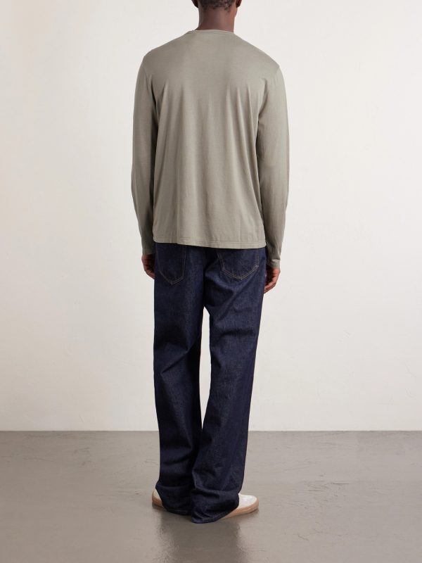 Garment-Dyed Lyocell and Cotton-Blend Jersey Henley Shirt - BK Garment-Dyed Lyocell and Cotton-Blend Jersey Henley Shirt - BK