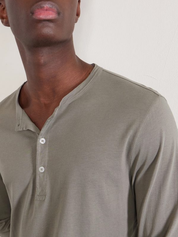 Garment-Dyed Lyocell and Cotton-Blend Jersey Henley Shirt - CU Garment-Dyed Lyocell and Cotton-Blend Jersey Henley Shirt - CU