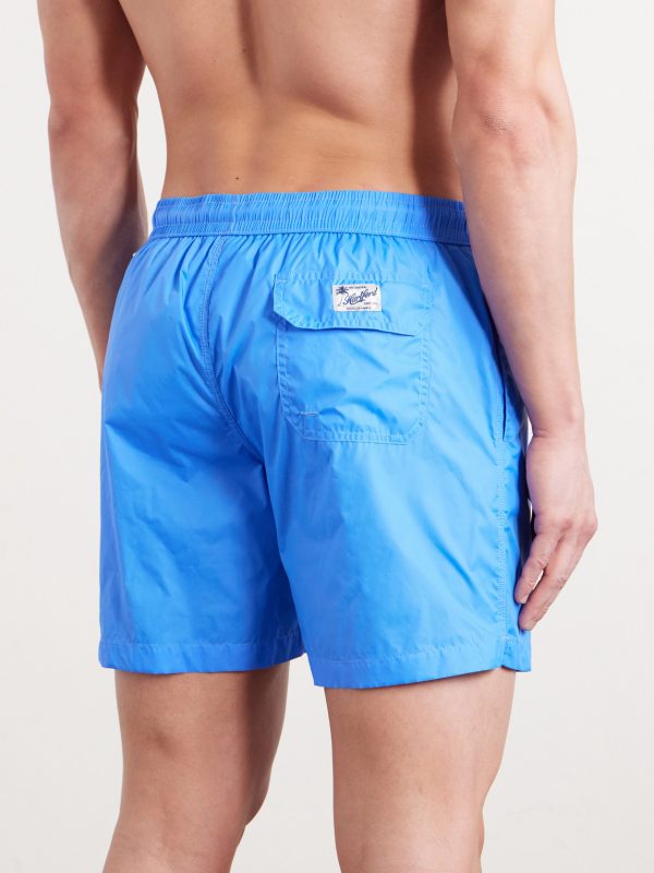 Straight-Leg Mid-Length Recycled Swim Shorts - BK Straight-Leg Mid-Length Recycled Swim Shorts - BK