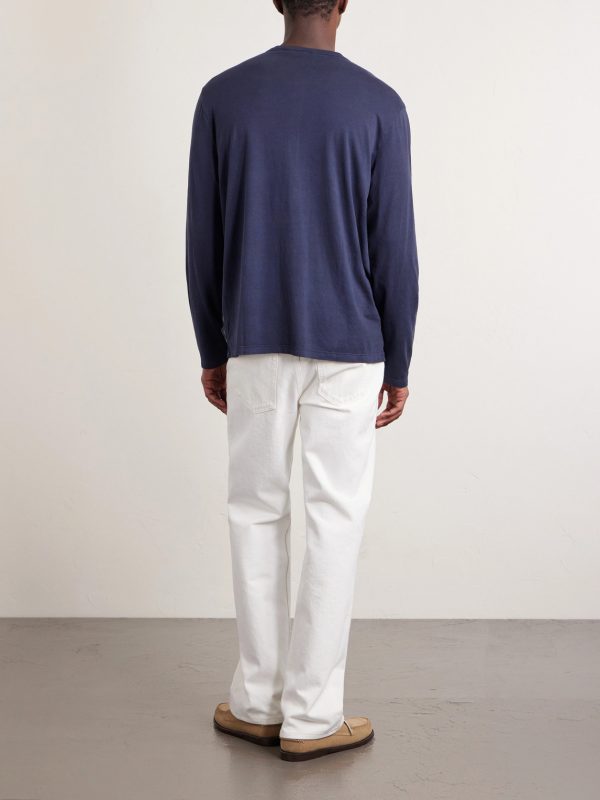Garment-Dyed Lyocell and Cotton-Blend Jersey Henley Shirt - BK Garment-Dyed Lyocell and Cotton-Blend Jersey Henley Shirt - BK