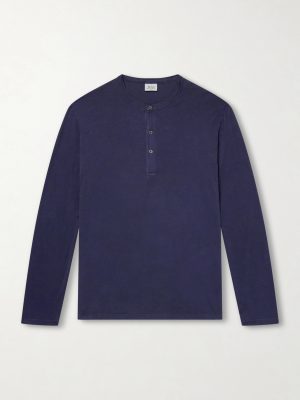 Garment-Dyed Lyocell and Cotton-Blend Jersey Henley Shirt Garment-Dyed Lyocell and Cotton-Blend Jersey Henley Shirt