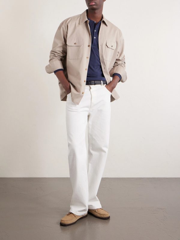 Garment-Dyed Lyocell and Cotton-Blend Jersey Henley Shirt - OU Garment-Dyed Lyocell and Cotton-Blend Jersey Henley Shirt - OU