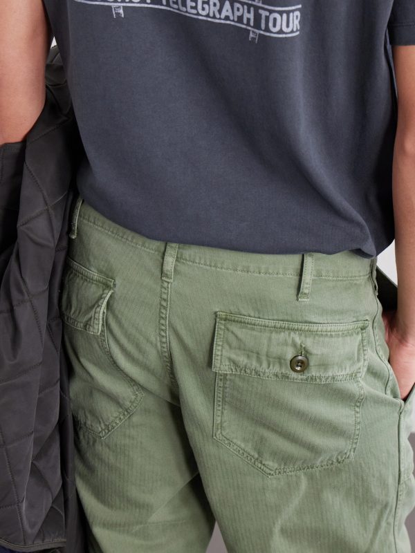 Fatigue Straight-Leg Herringbone Cotton Trousers - CU