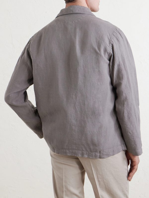 Perry Linen and Cotton-Blend Woven Jacket - BK Perry Linen and Cotton-Blend Woven Jacket - BK