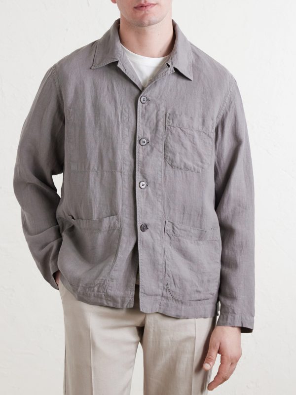 Perry Linen and Cotton-Blend Woven Jacket - FR Perry Linen and Cotton-Blend Woven Jacket - FR