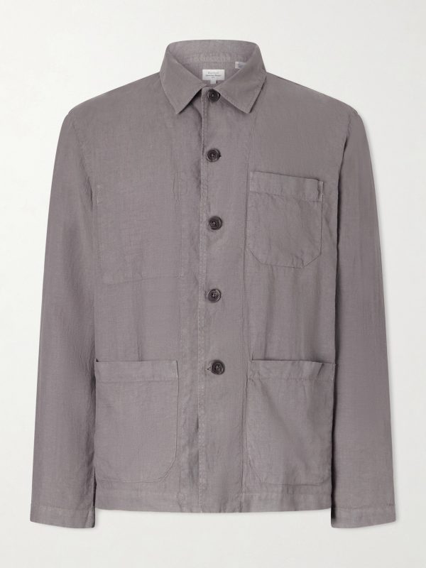 Perry Linen and Cotton-Blend Woven Jacket Perry Linen and Cotton-Blend Woven Jacket