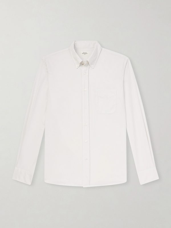 Pitt Button-Down Collar TENCEL™ Lyocell, Cotton and Linen-Blend Shirt