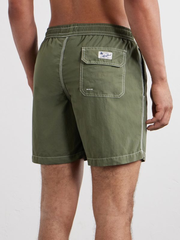 Slim-Fit Mid-Length Swim Shorts - BK Slim-Fit Mid-Length Swim Shorts - BK