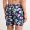 Straight-Leg Mid-Length Printed Swim Shorts - BK Straight-Leg Mid-Length Printed Swim Shorts - BK