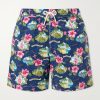 Straight-Leg Mid-Length Printed Swim Shorts Straight-Leg Mid-Length Printed Swim Shorts