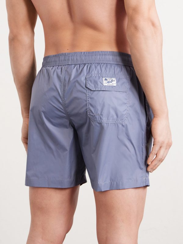 Straight-Leg Mid-Length Recycled Swim Shorts - BK Straight-Leg Mid-Length Recycled Swim Shorts - BK