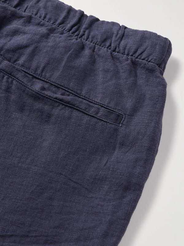 Joggy Straight-Leg Linen Drawstring Trousers - CU
