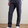 Joggy Straight-Leg Linen Drawstring Trousers - FR