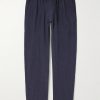 Joggy Straight-Leg Linen Drawstring Trousers