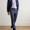 Joggy Straight-Leg Linen Drawstring Trousers - OU