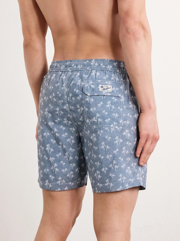 Straight-Leg Printed Swim Shorts - BK Straight-Leg Printed Swim Shorts - BK
