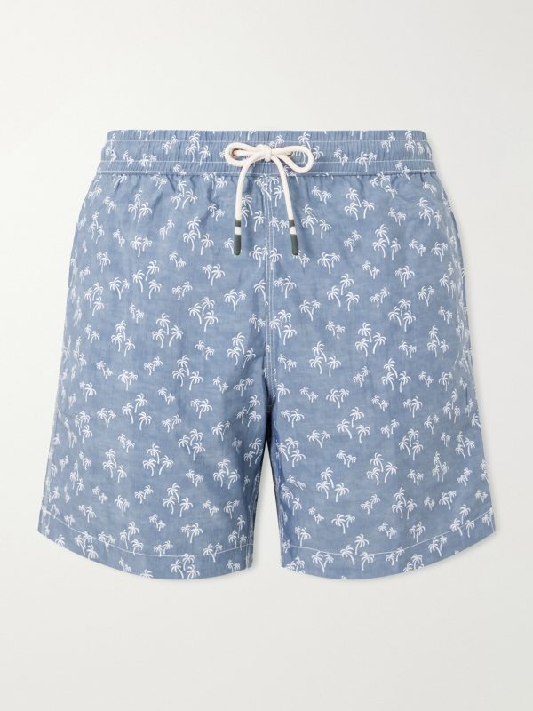 Straight-Leg Printed Swim Shorts Straight-Leg Printed Swim Shorts