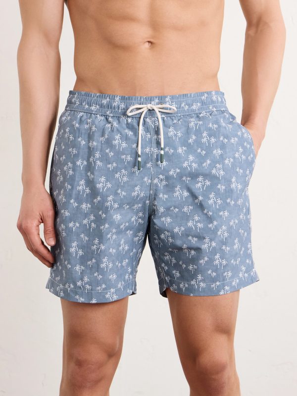 Straight-Leg Printed Swim Shorts - OU Straight-Leg Printed Swim Shorts - OU