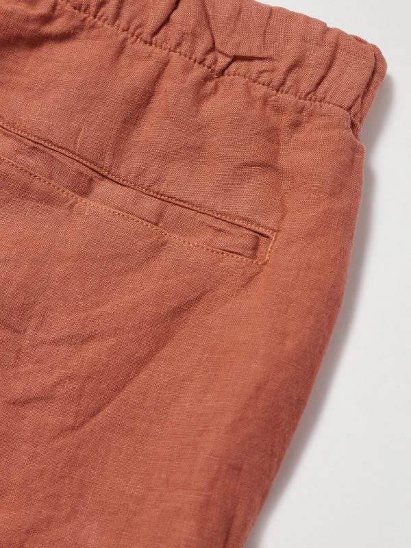 Joggy Straight-Leg Linen Bermuda Shorts - CU Joggy Straight-Leg Linen Bermuda Shorts - CU