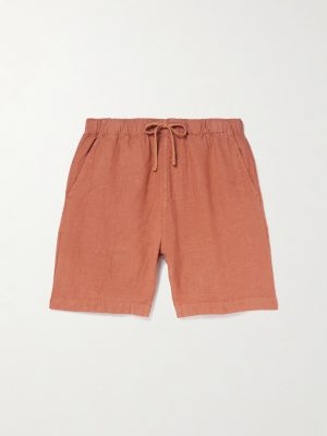 Joggy Straight-Leg Linen Bermuda Shorts Joggy Straight-Leg Linen Bermuda Shorts