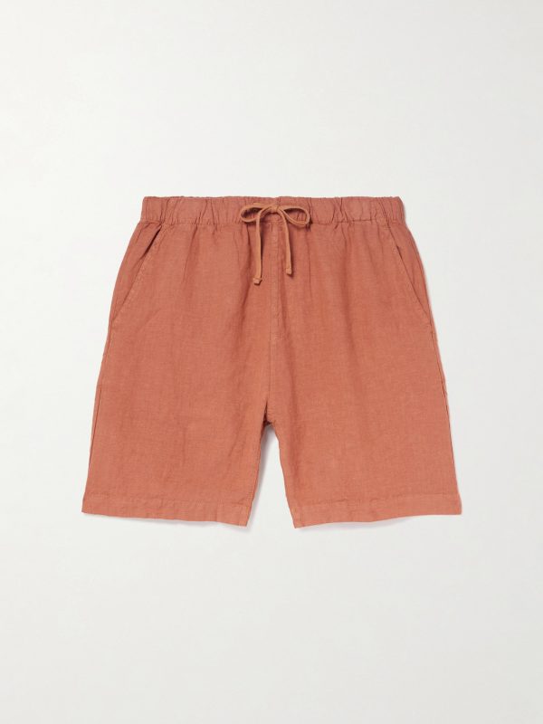 Joggy Straight-Leg Linen Bermuda Shorts Joggy Straight-Leg Linen Bermuda Shorts