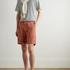 Joggy Straight-Leg Linen Bermuda Shorts - OU Joggy Straight-Leg Linen Bermuda Shorts - OU