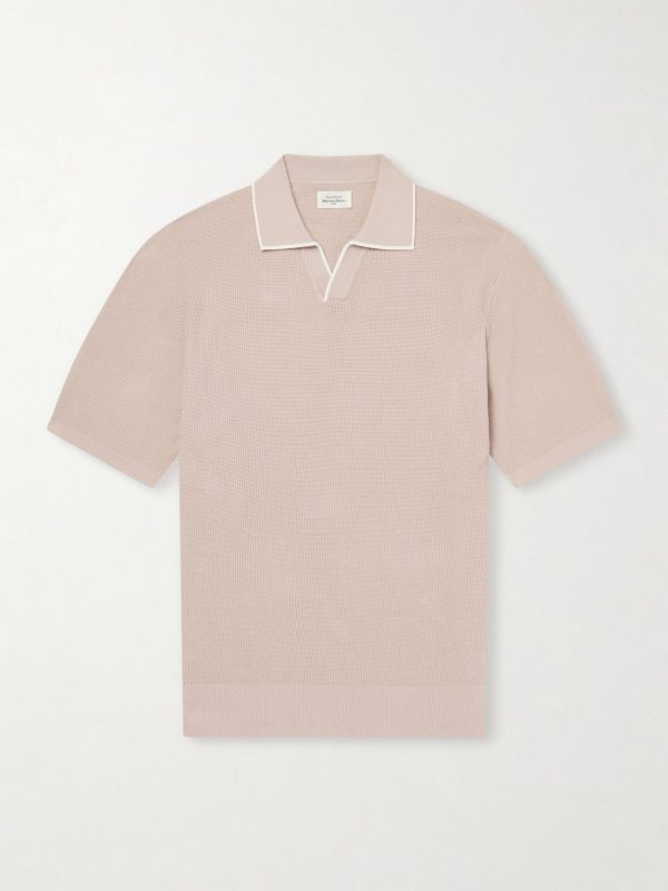 Open-Collar Cotton-Piqué Polo Shirt Open-Collar Cotton-Piqué Polo Shirt