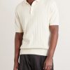 Pointelle-Knit Cotton Polo Shirt - FR Pointelle-Knit Cotton Polo Shirt - FR