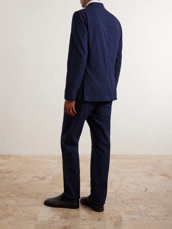 Julian Textured Cotton Blazer - BK Julian Textured Cotton Blazer - BK