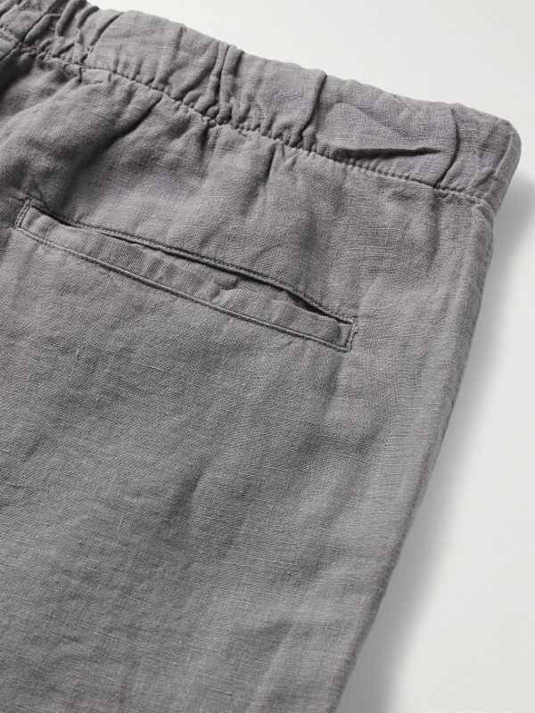 Joggy Straight-Leg Linen Drawstring Trousers - CU