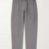 Joggy Straight-Leg Linen Drawstring Trousers