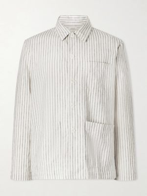 Perry Striped Linen and Cotton-Blend Woven Jacket