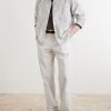 Perry Striped Linen and Cotton-Blend Woven Jacket - OU