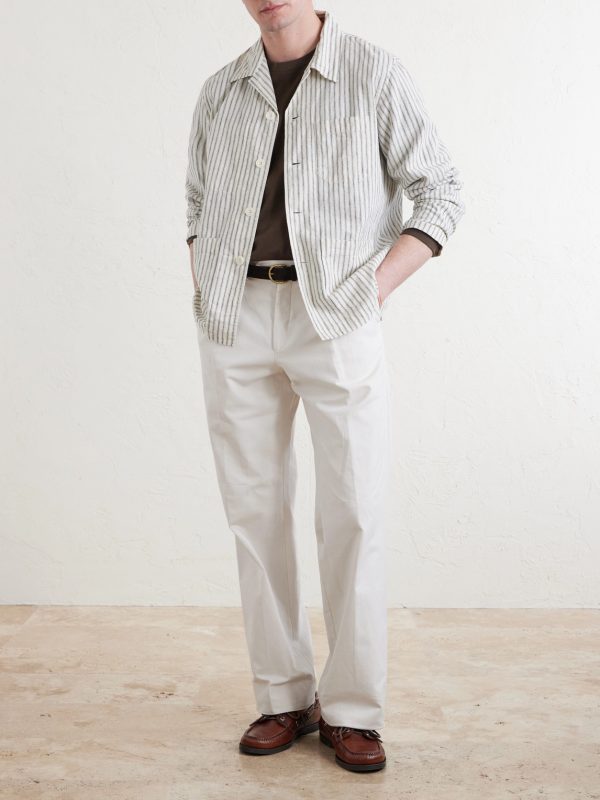 Perry Striped Linen and Cotton-Blend Woven Jacket - OU