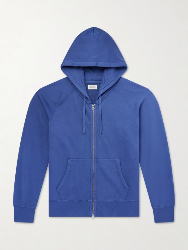 Cotton-Jersey Zip-Up Hoodie