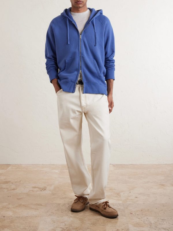 Cotton-Jersey Zip-Up Hoodie - OU