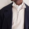 Cotton and Cashmere-Blend Half-Zip Sweater - CU Cotton and Cashmere-Blend Half-Zip Sweater - CU