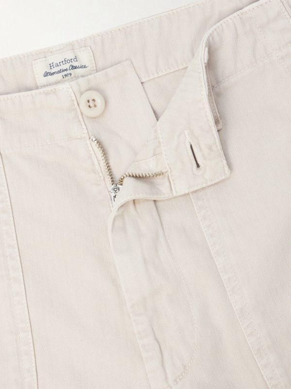 Fatigue Straight-Leg Herringbone Cotton Shorts - E1 Fatigue Straight-Leg Herringbone Cotton Shorts - E1