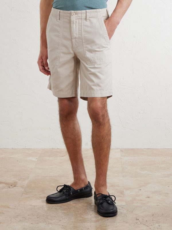 Fatigue Straight-Leg Herringbone Cotton Shorts - FR Fatigue Straight-Leg Herringbone Cotton Shorts - FR