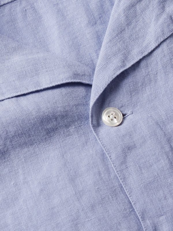 Palmito Mc Pat Convertible-Collar Linen Shirt - CU Palmito Mc Pat Convertible-Collar Linen Shirt - CU