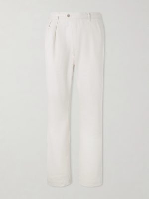 Trunk Straight-Leg Pleated Cotton Woven Trousers Trunk Straight-Leg Pleated Cotton Woven Trousers
