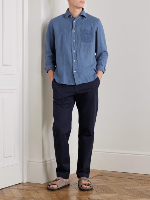 Taylor Straight-Leg Cotton-Gabardine Trousers - OU