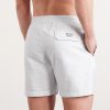Straight-Leg Mid-Length Striped Seersucker Swim Shorts - BK Straight-Leg Mid-Length Striped Seersucker Swim Shorts - BK