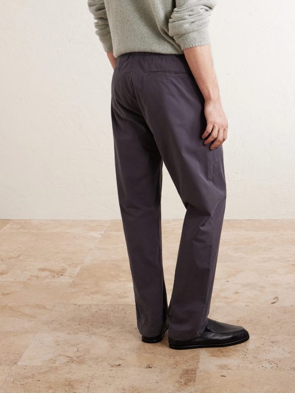 Joggy Straight-Leg Cotton Trousers - BK Joggy Straight-Leg Cotton Trousers - BK