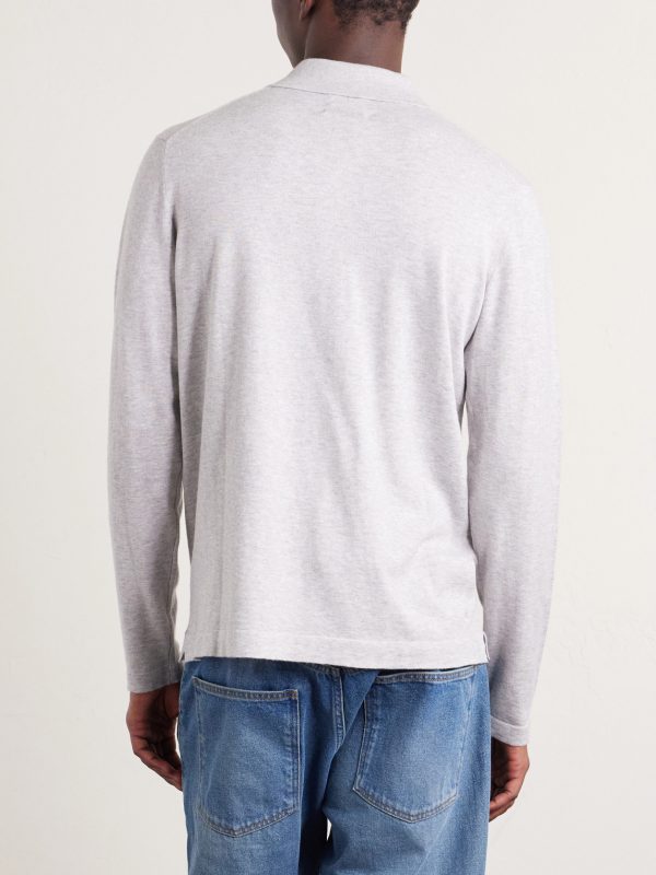 Cotton and Cashmere-Blend Polo Shirt - BK Cotton and Cashmere-Blend Polo Shirt - BK