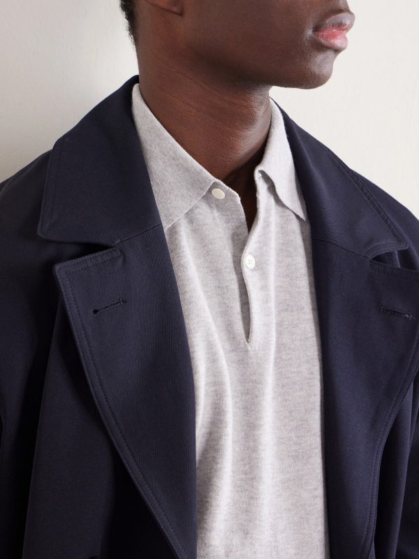 Cotton and Cashmere-Blend Polo Shirt - CU Cotton and Cashmere-Blend Polo Shirt - CU