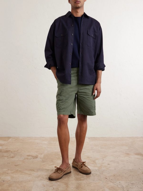Battle Straight-Leg Cotton Shorts - OU