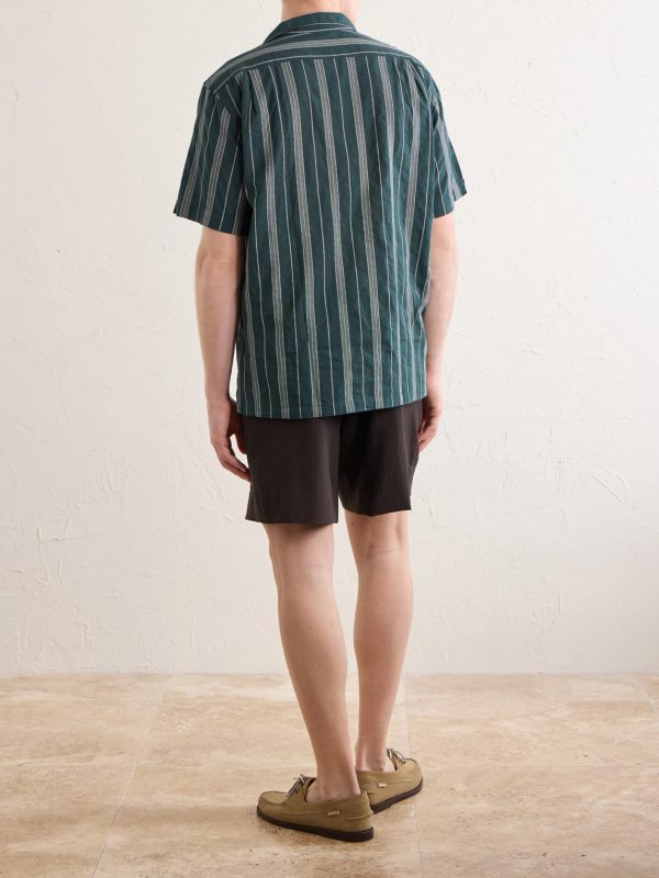 New Palmito MC Camp-Collar Striped Cotton Shirt - BK New Palmito MC Camp-Collar Striped Cotton Shirt - BK